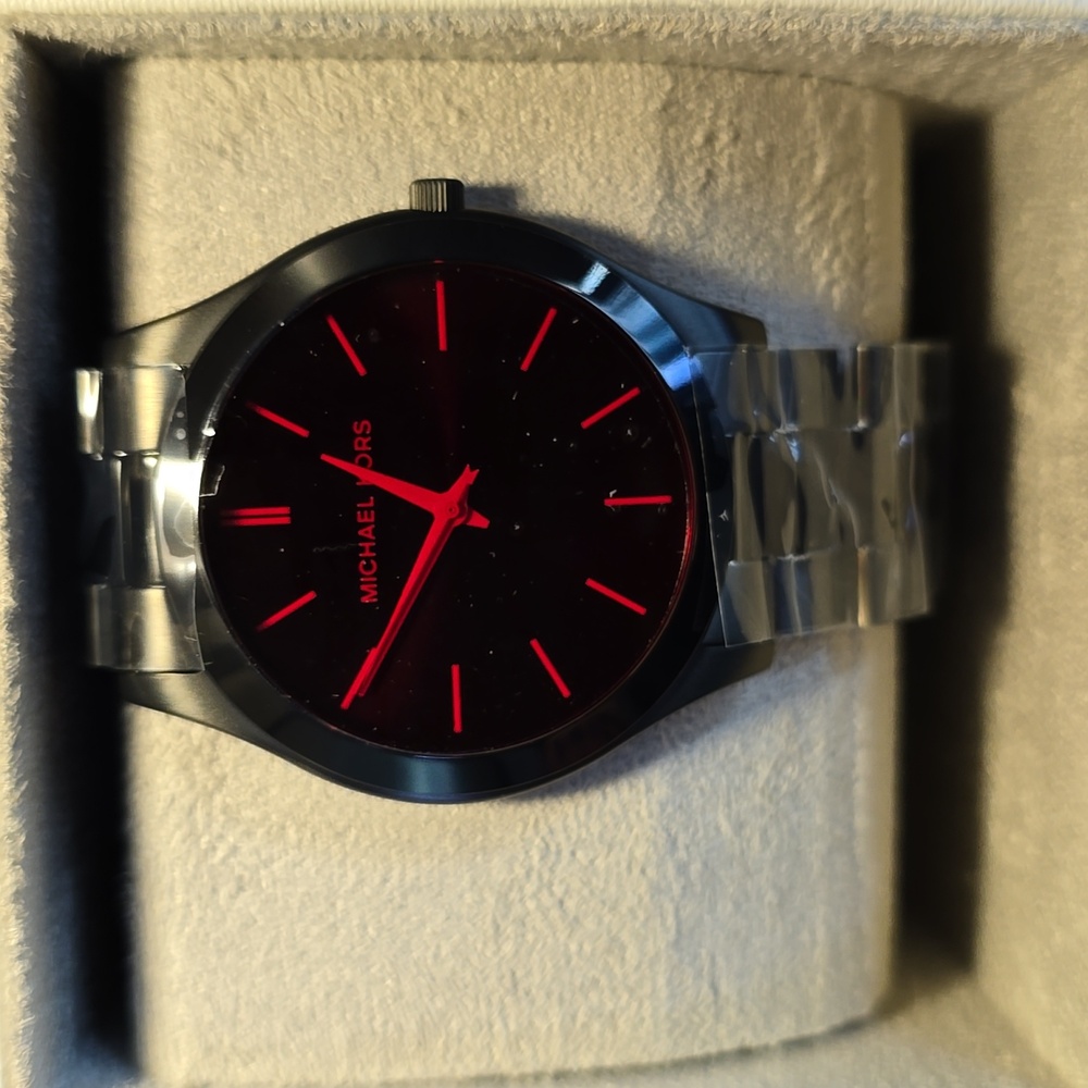 Michael Kors Black Watch with Red Dial